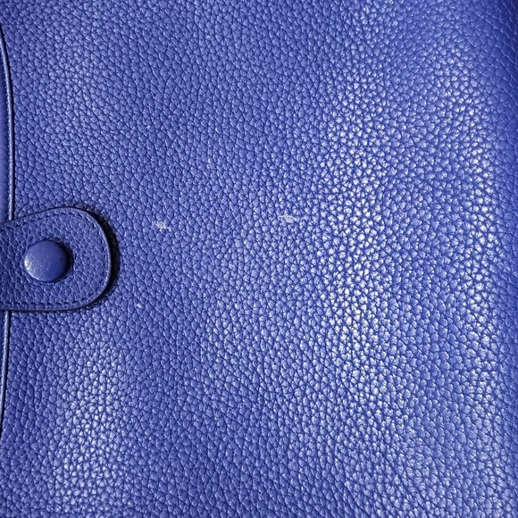 SOLD HERMES Electric Blue Clemence Leather Evelyne III 33 Bag - Picture 7 of 16